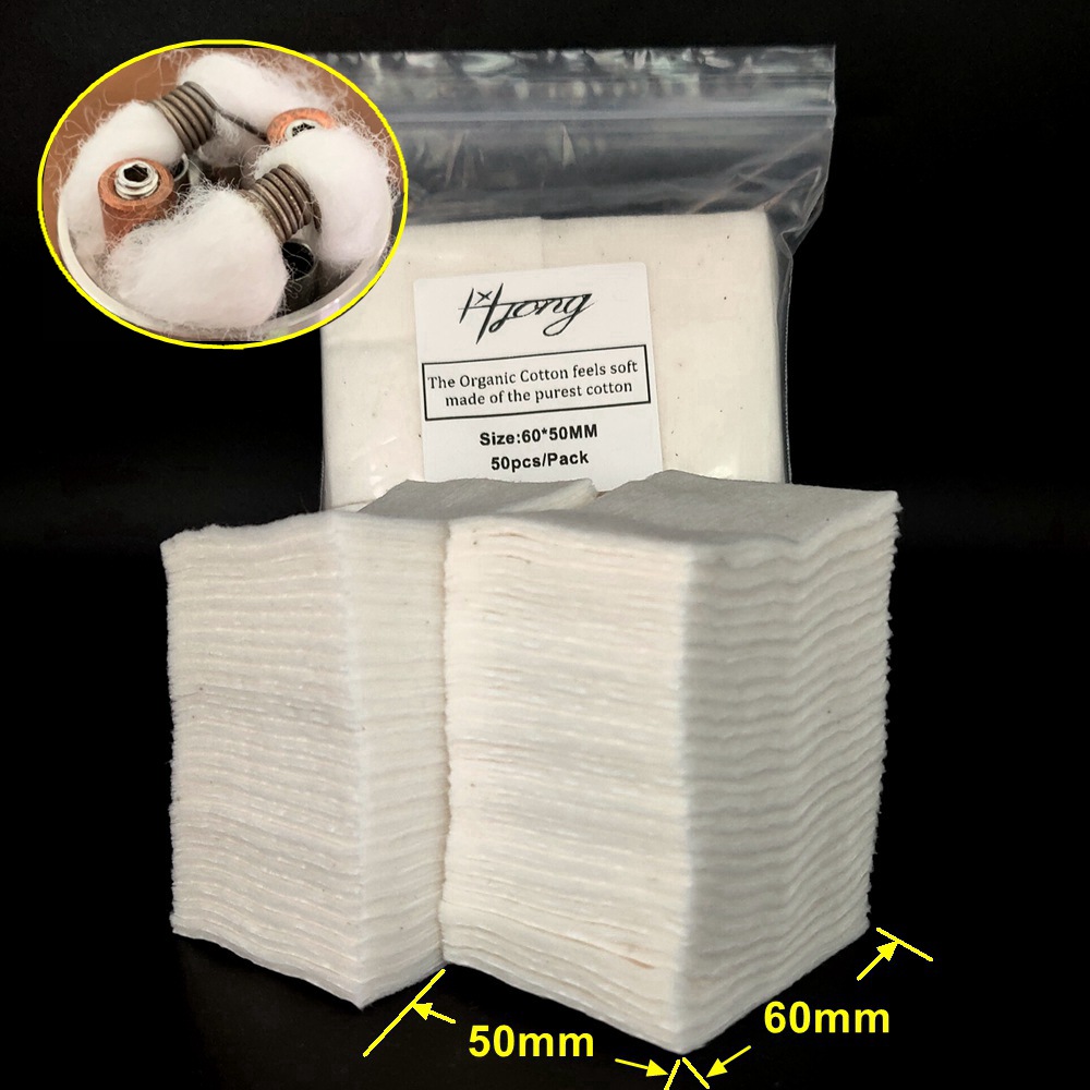 Cotton Wick Organic - 300/100/50PCS Organic 100% Cotton 50x60mm Unbleached