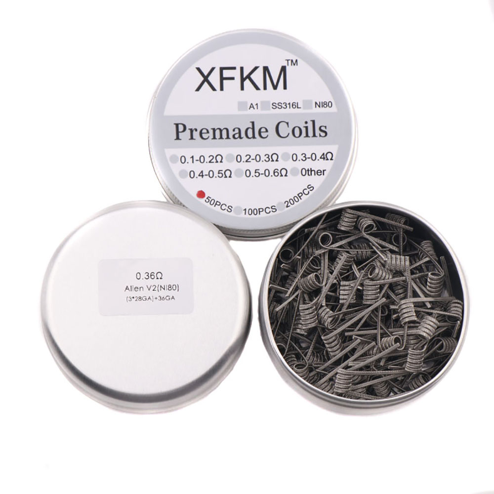 NEW XFKM 100PCS/box NI80/A1/SS – Clapton Wire Pre Built Bewertung und Preis