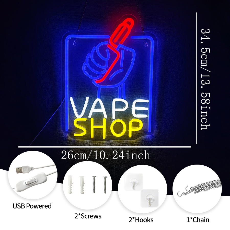 VAPE Shop Neon Sign for Smoke  – Vaping Store Bewertung und Preis