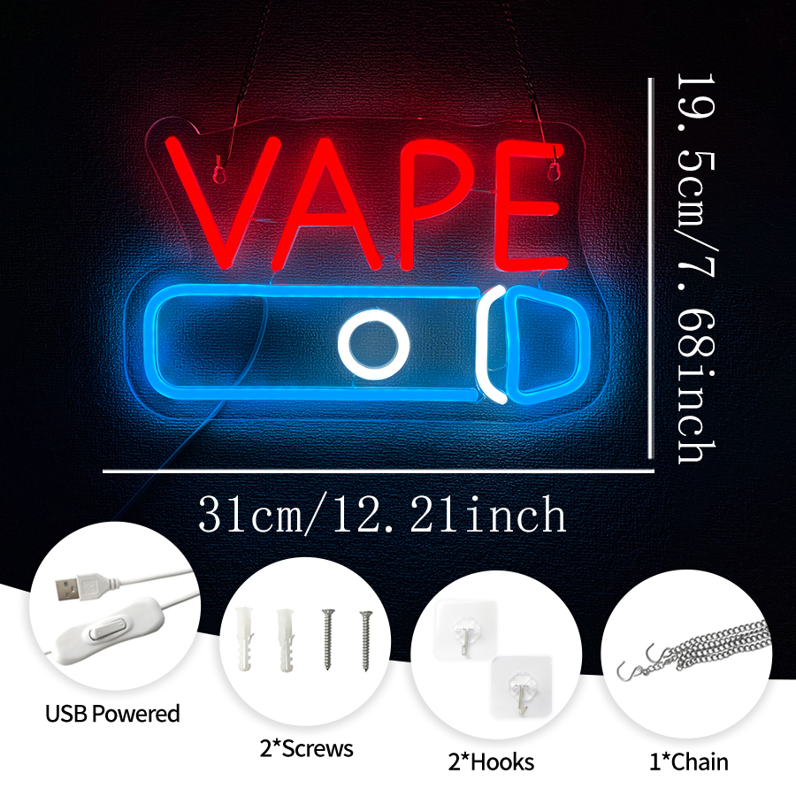 VAPE Shop Neon Sign for Smoke  – Vaping Store Bewertung und Preis