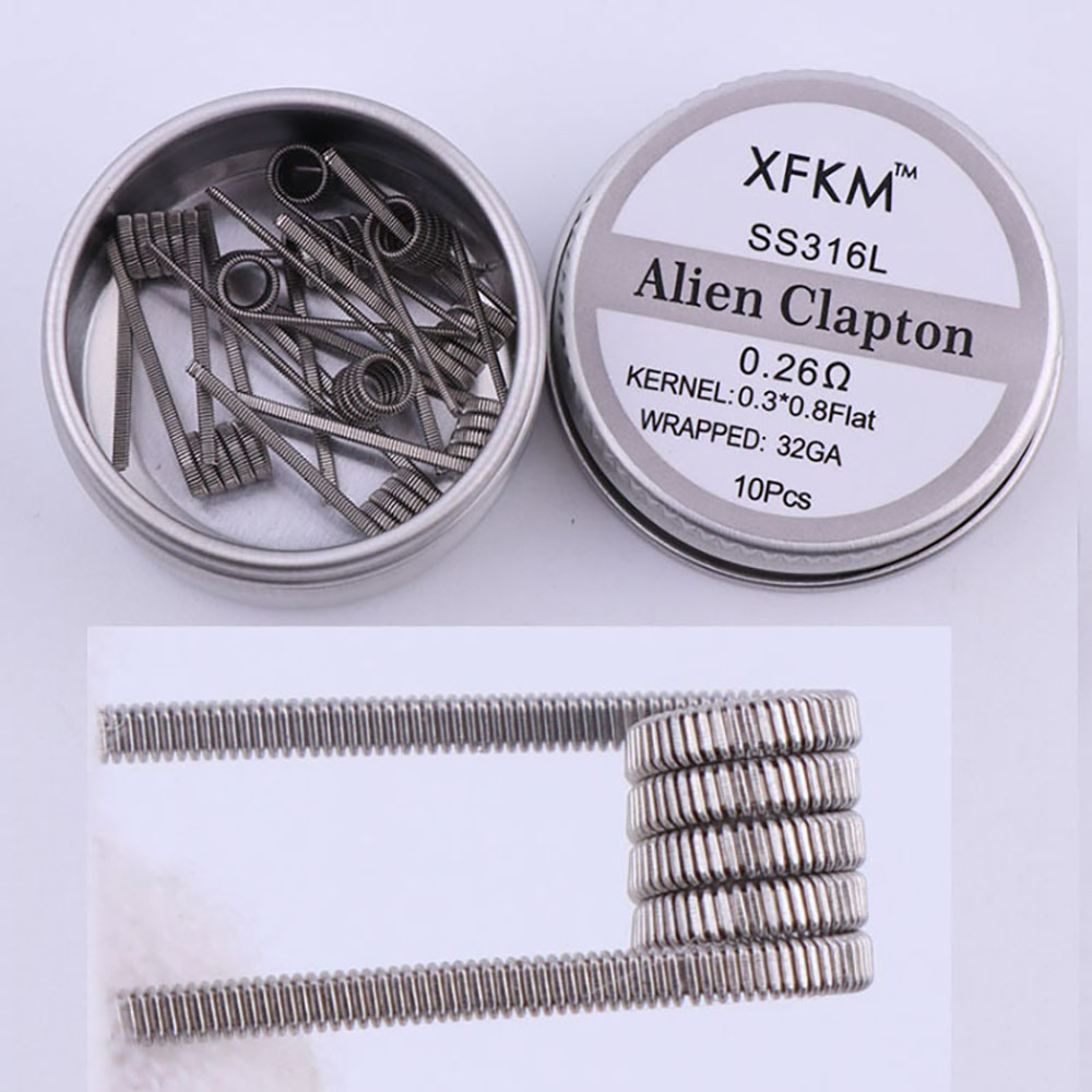 SS316L 10Pcs/Box Prebuilt Coil – Clapton Wire Pre Built Bewertung und Preis