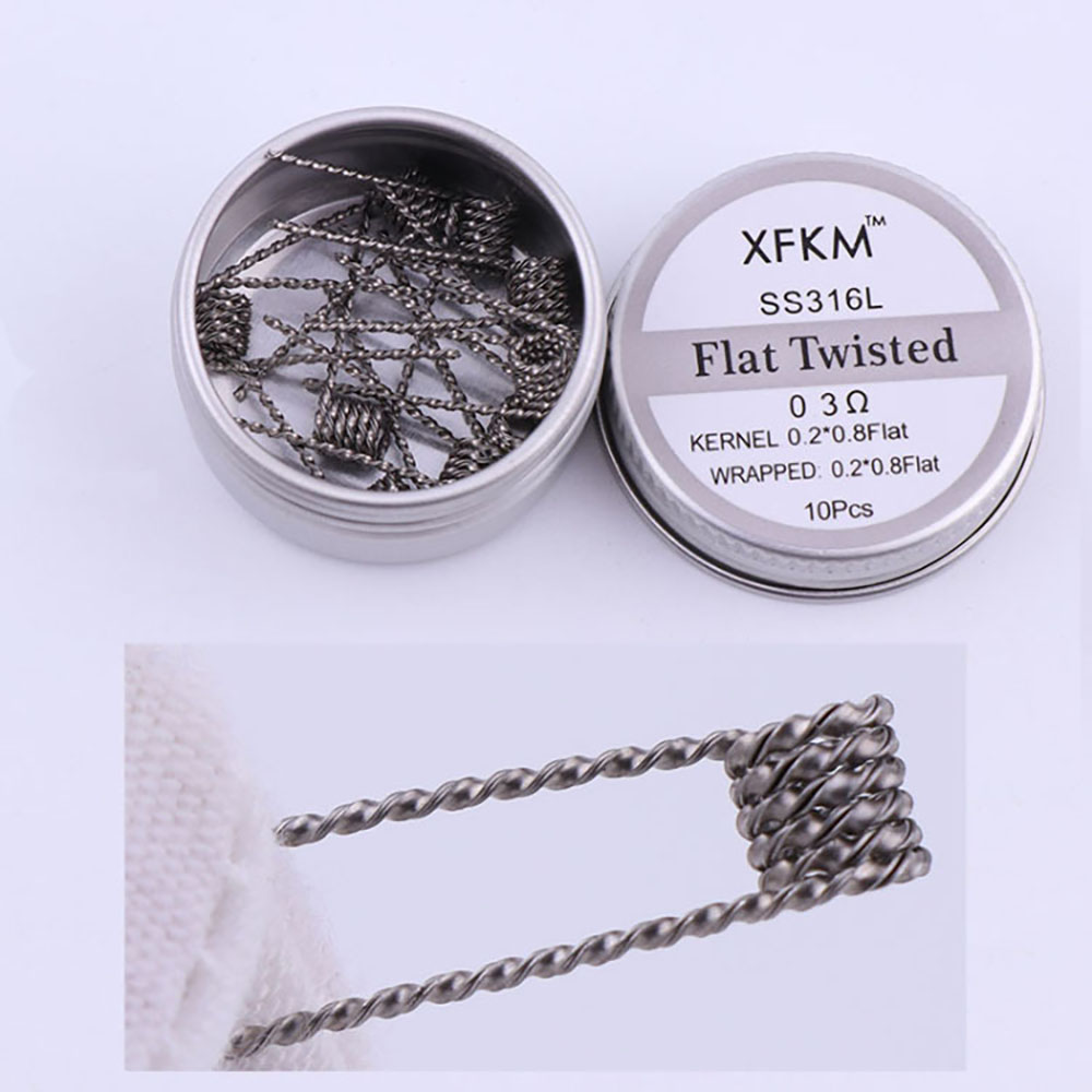 SS316L 10Pcs/Box Prebuilt Coil – Clapton Wire Pre Built Bewertung und Preis