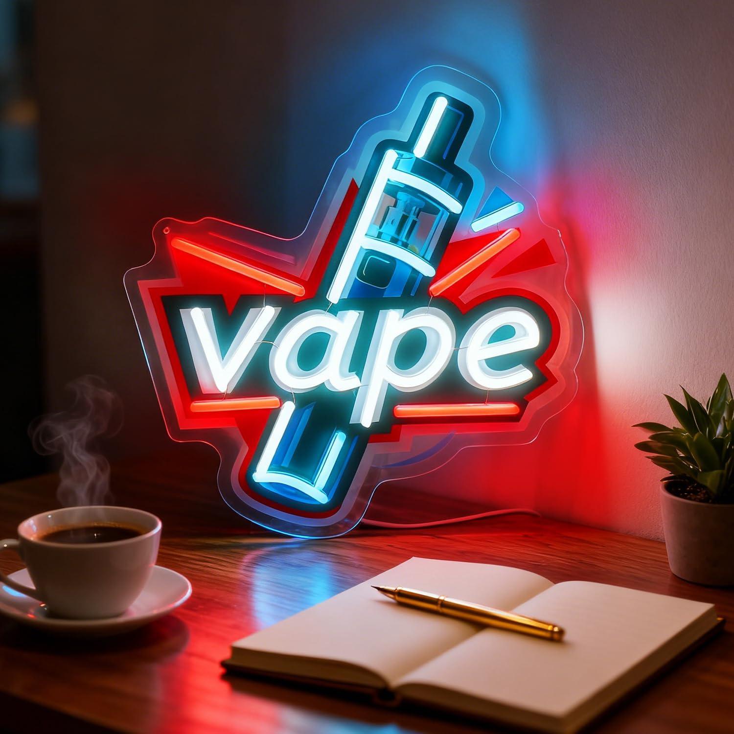 Vape Neon Sign USB Dimmable LE – Vaping Store Bewertung und Preis
