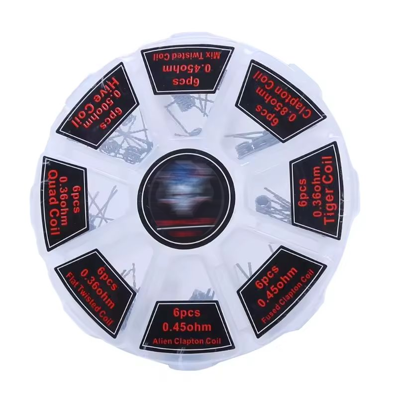 48Pcs/Set Pre Built Coils RTA  – Clapton Wire Pre Built Bewertung und Preis