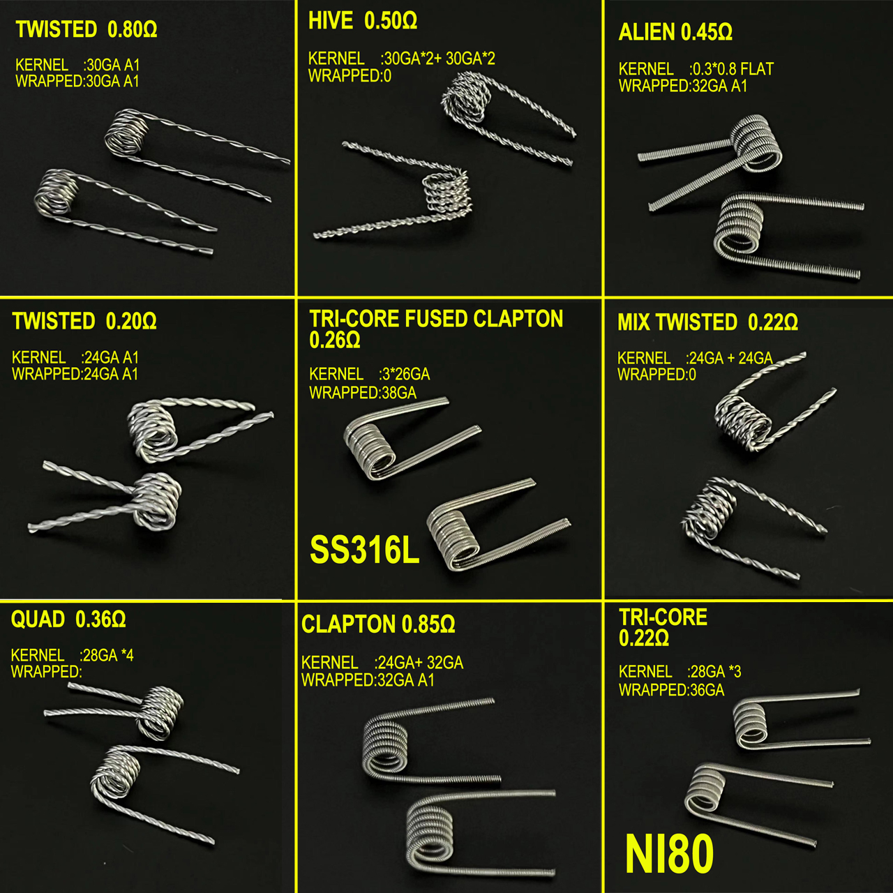 Spring Resistance ID 3.0mm 0.2 – Clapton Wire Pre Built Bewertung und Preis