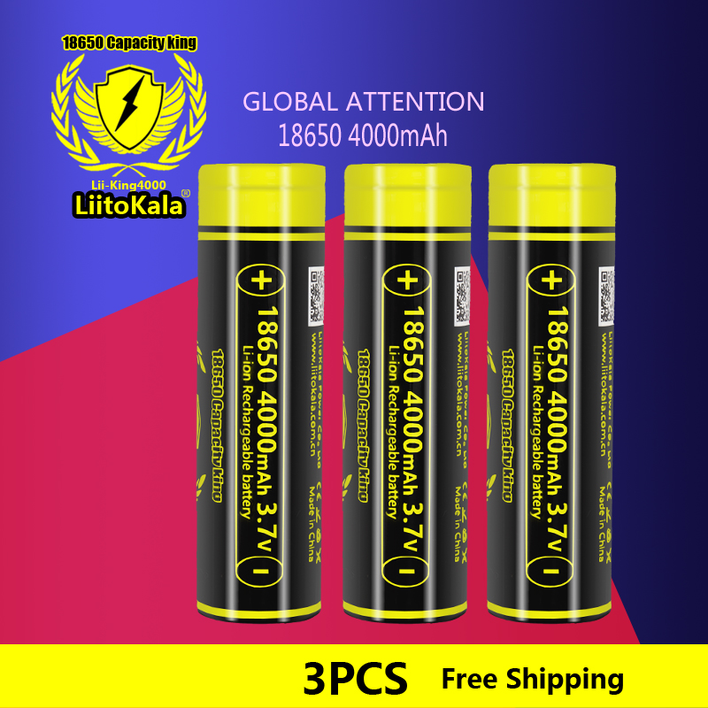3pcs LiitoKala King4000 Highes – Vape Battery 18650 Bewertung und Preis