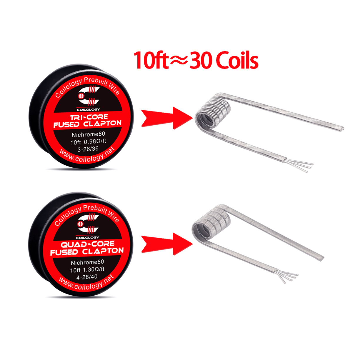 10ft Prebuilt wire Tricore/qua – Clapton Wire Pre Built Bewertung und Preis