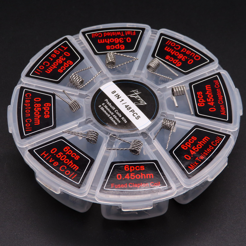 48pcs/set Premade Coils RTA RD – Clapton Wire Pre Built Bewertung und Preis