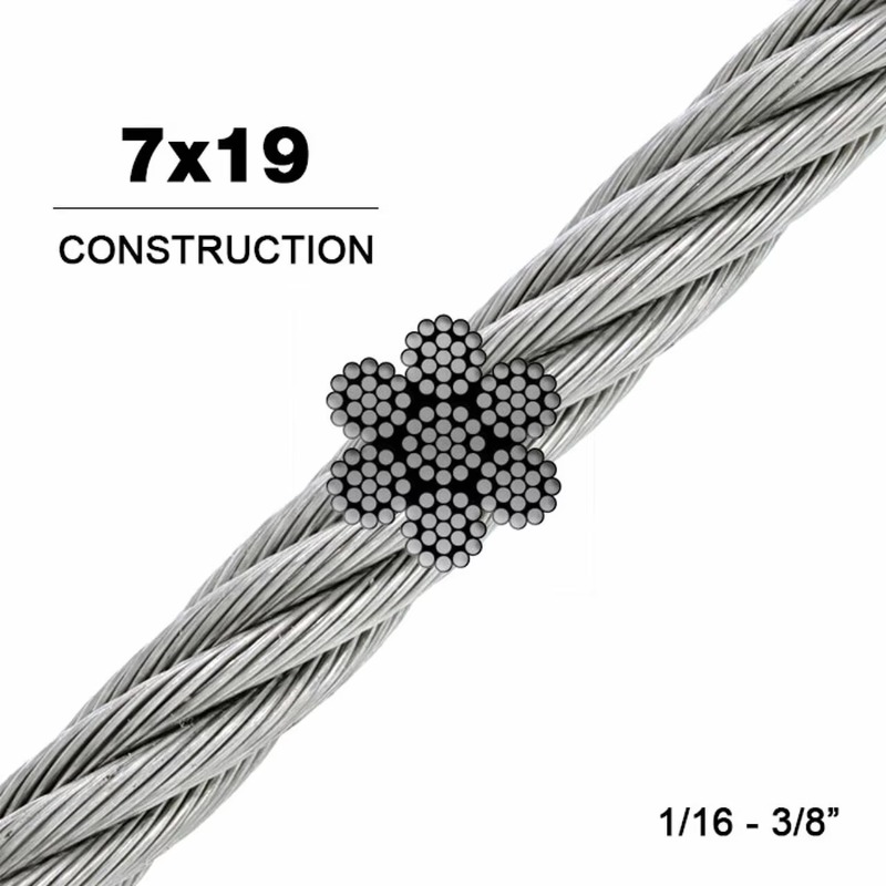 Wire Rope 7X19 Diameter 3.18mm – Stainless Wire Ss316 Bewertung und Preis