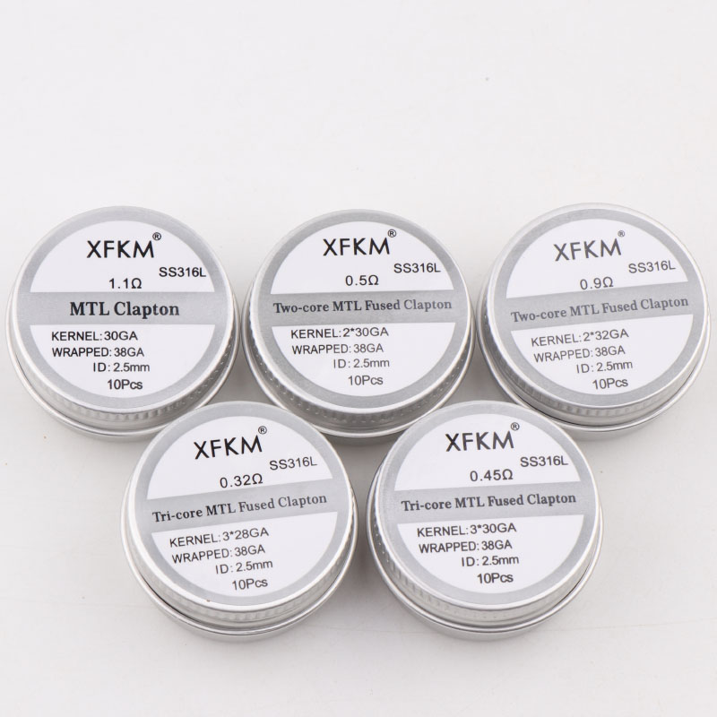 NEW XFKM 10PCS/box NI80/A1/SS3 – Clapton Wire Pre Built Bewertung und Preis