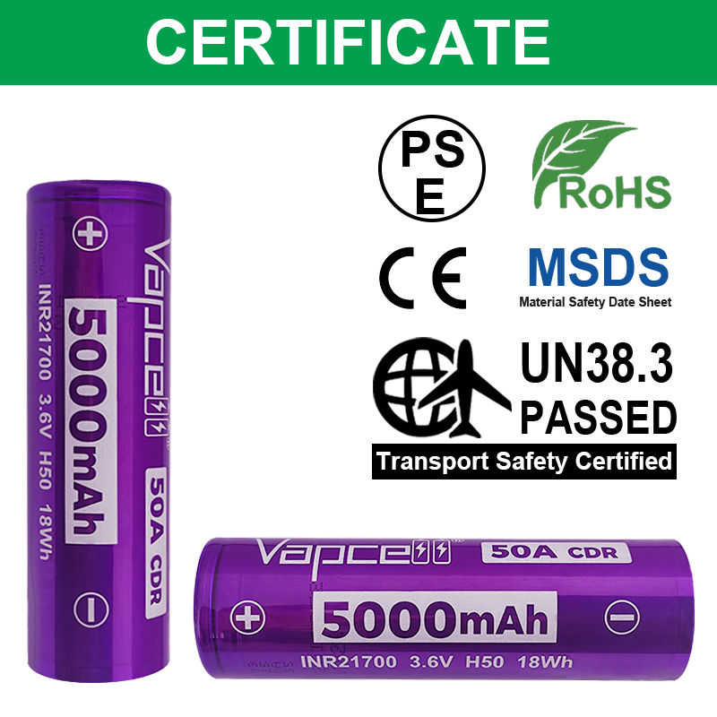 Newest Released Vapcell H50 IN – Vape Battery 18650 Bewertung und Preis