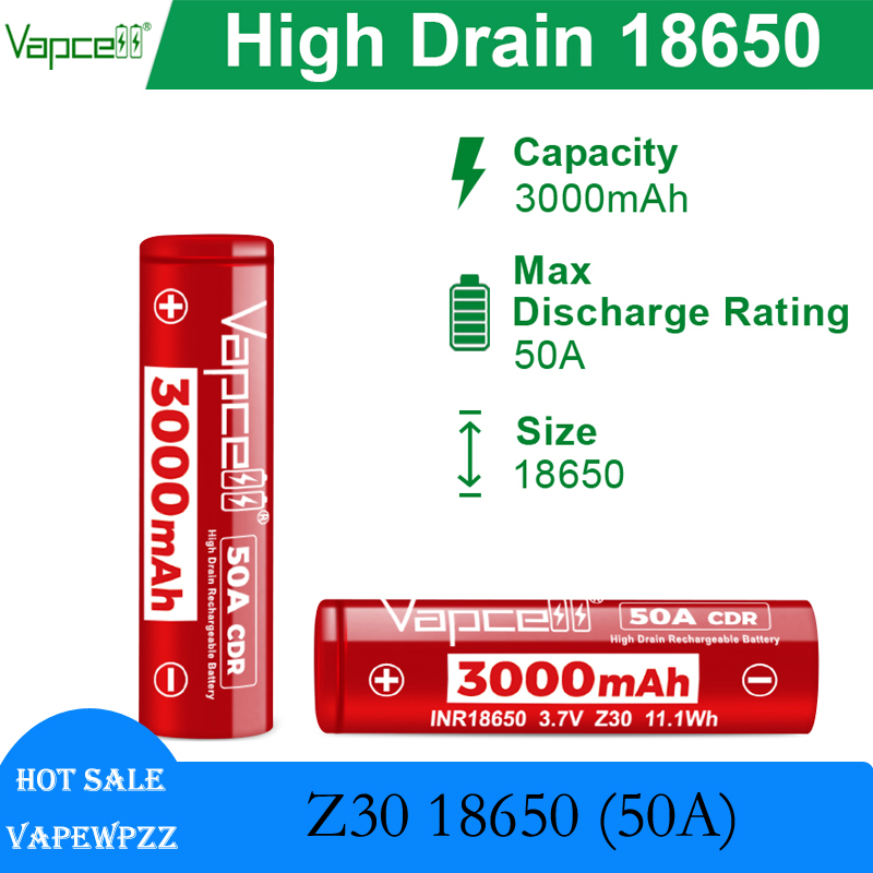 High Drain INR18650 Battery Va – Vape Battery 18650 Bewertung und Preis