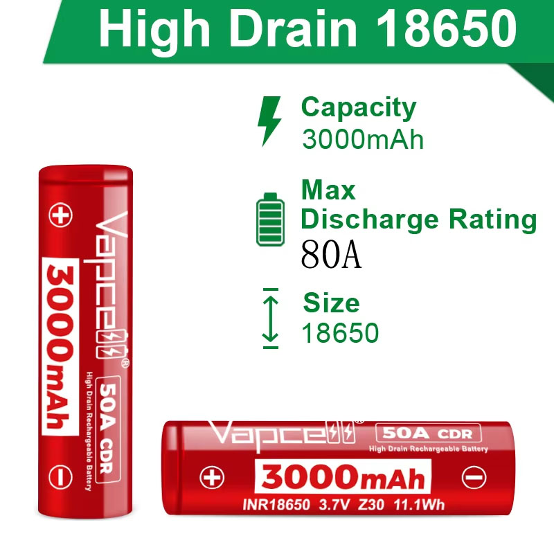 High Drain INR18650 Battery Va – Vape Battery 18650 Bewertung und Preis