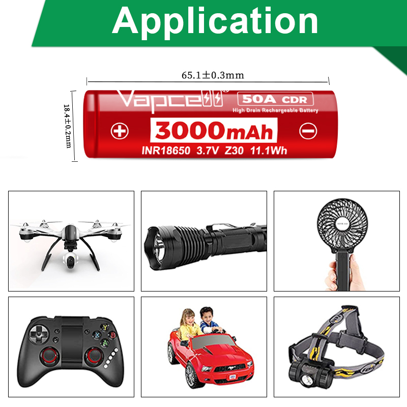 High Drain INR18650 Battery Va – Vape Battery 18650 Bewertung und Preis