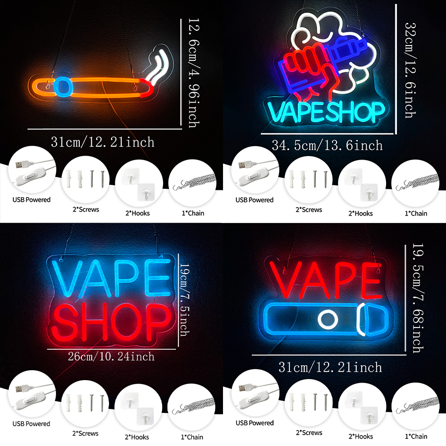 Smoke Series Neon Sign For Wal – Vaping Store Bewertung und Preis